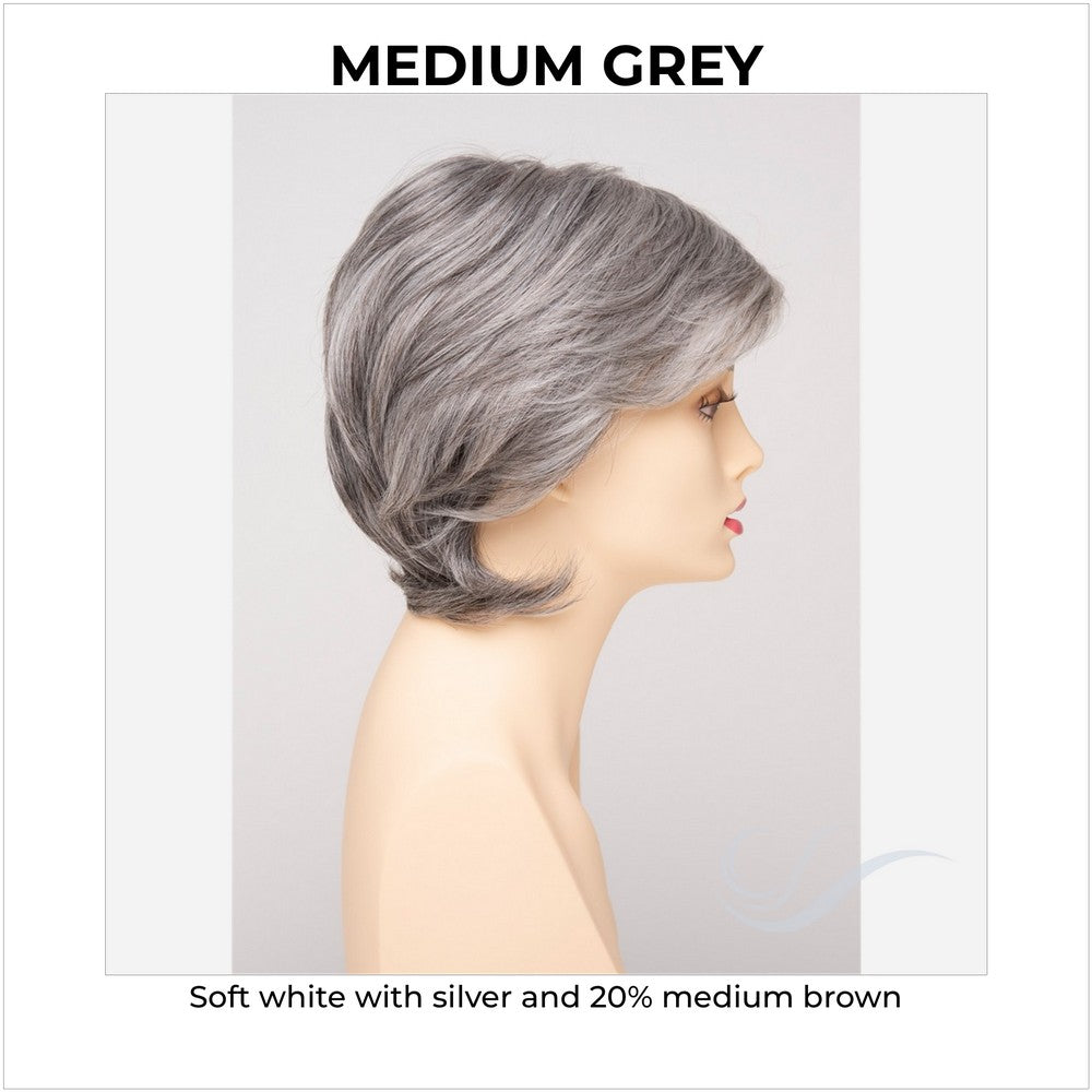 Coti By Envy in Medium Grey-Soft white with silver and 20% medium brown