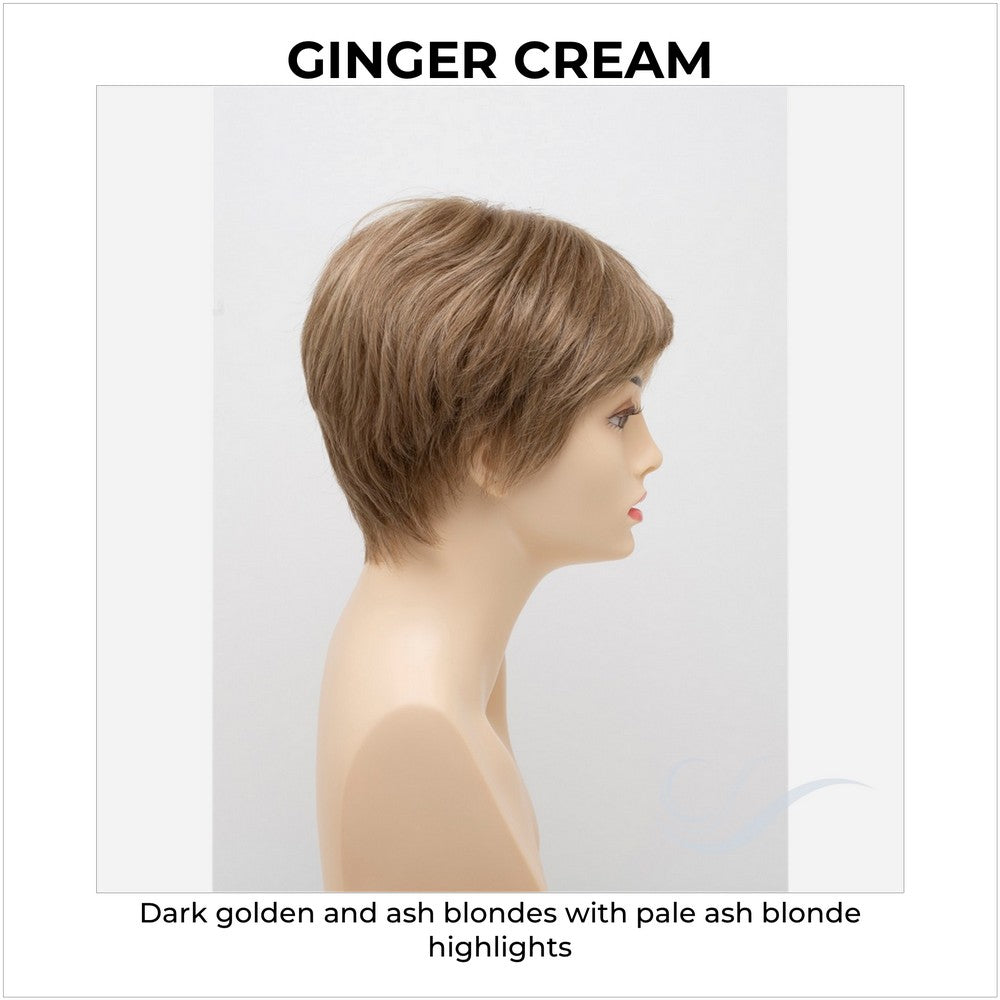 Destiny By Envy in Ginger Cream-Dark golden and ash blondes with pale ash blonde highlights