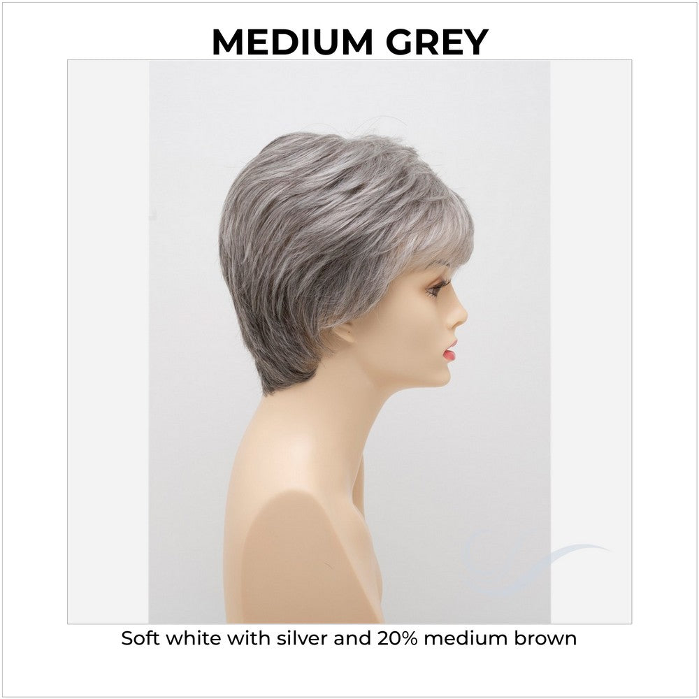 Destiny By Envy in Medium Grey-Soft white with silver and 20% medium brown