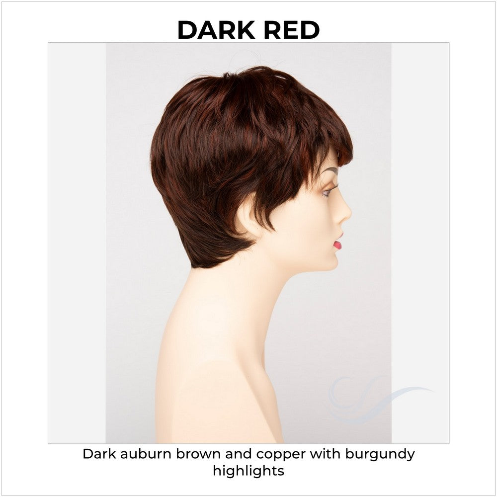 Fiona By Envy in Dark Red-Dark auburn brown and copper with burgundy highlights