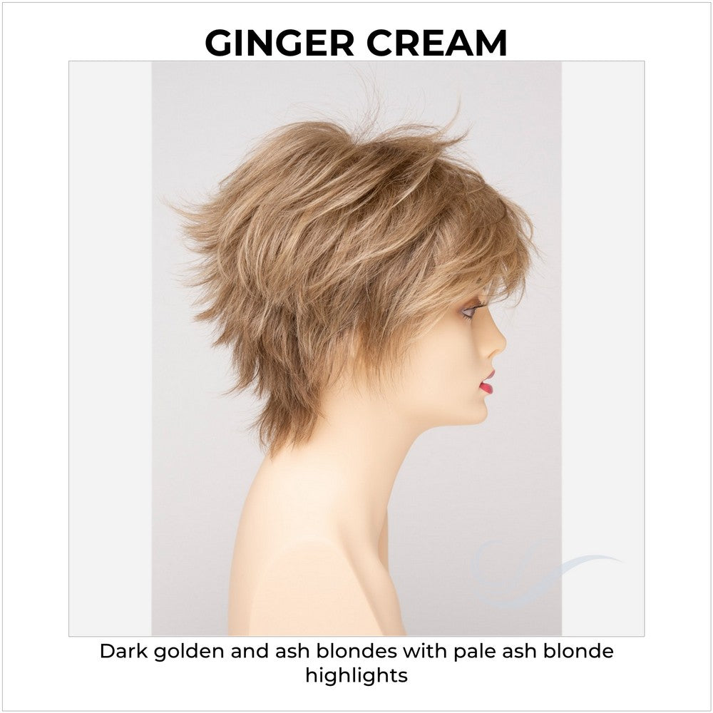 Flame By Envy in Ginger Cream-Dark golden and ash blondes with pale ash blonde highlights