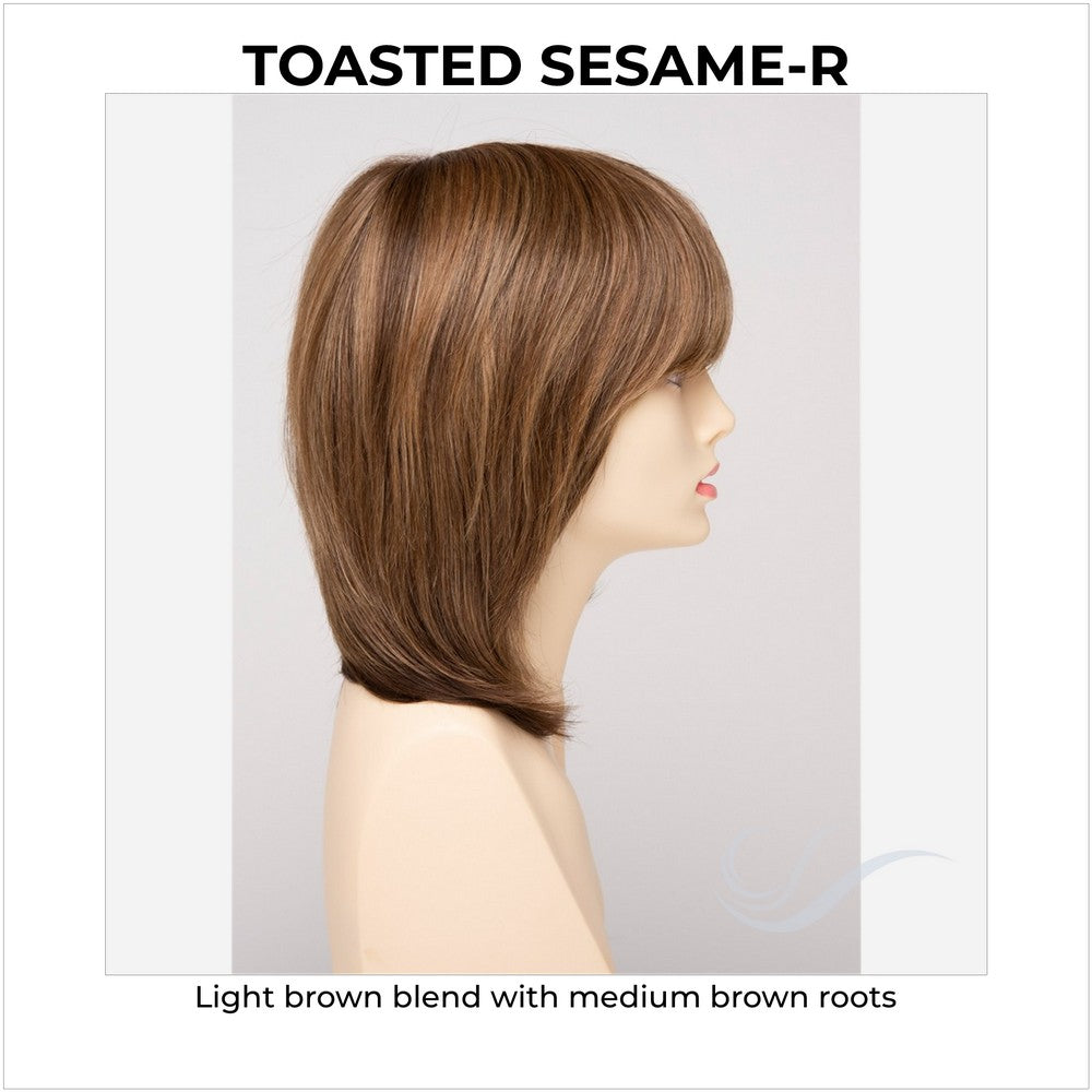 Grace By Envy in Toasted Sesame-R-Light brown blend with medium brown roots