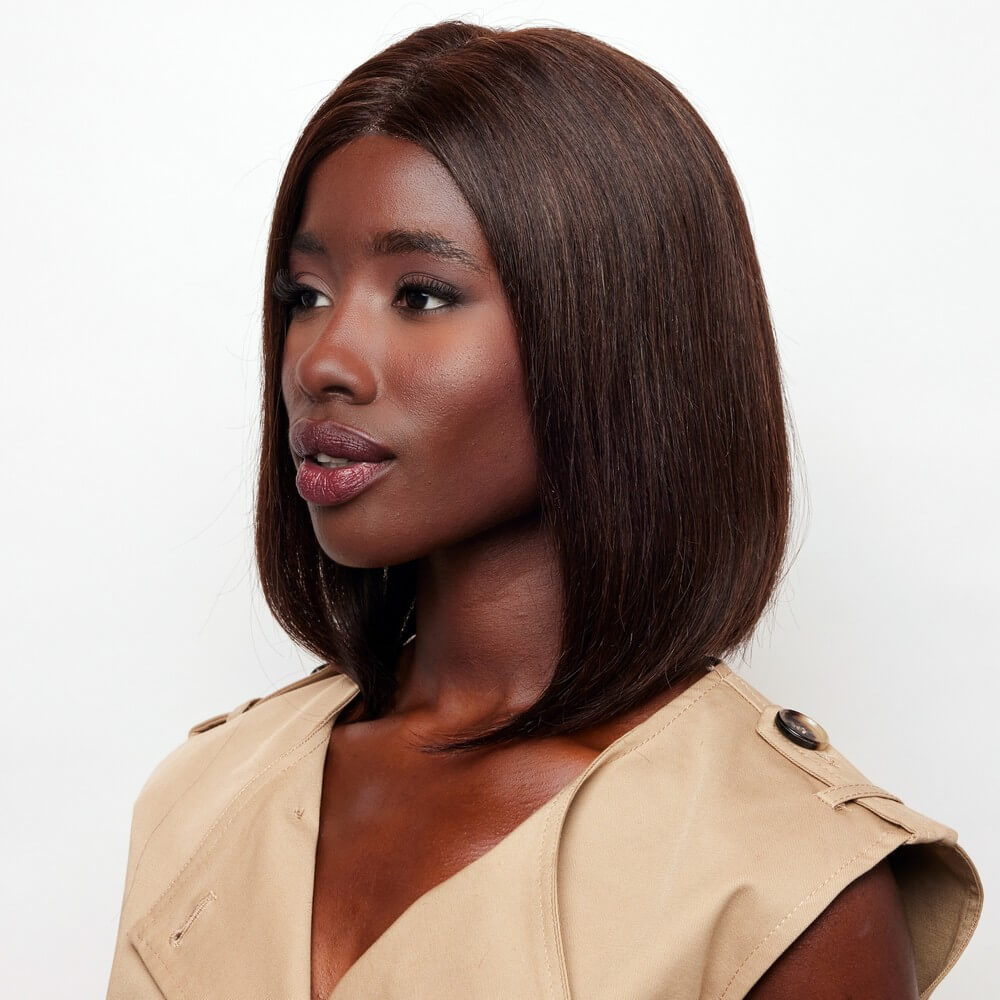 Harriet by Alexander Human Hair wig in Coco Brown Image 3