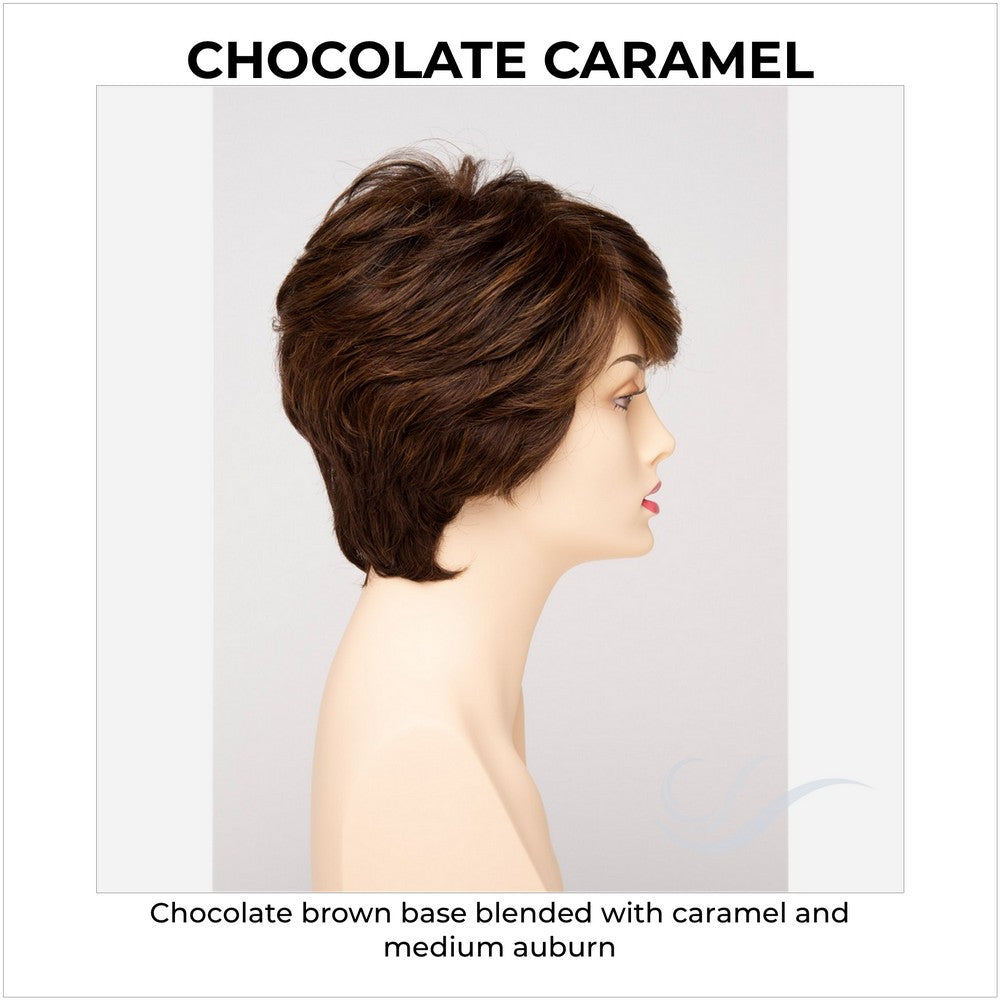 Heather By Envy in Chocolate Caramel-Chocolate brown base blended with caramel and medium auburn