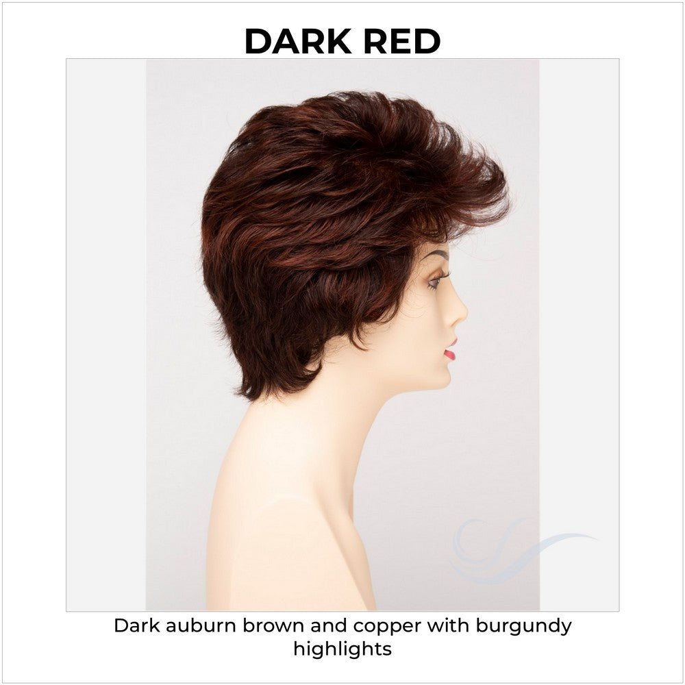 Heather By Envy in Dark Red-Dark auburn brown and copper with burgundy highlights