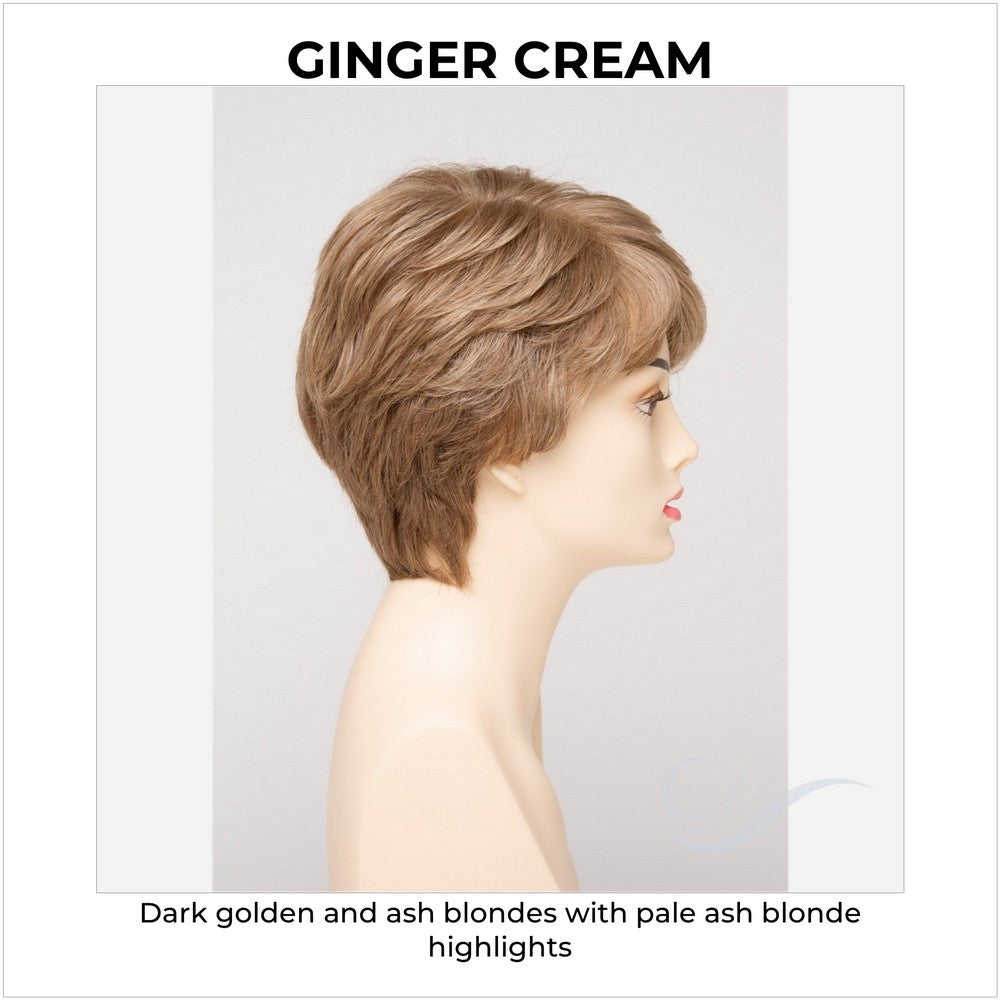 Heather By Envy in Ginger Cream-Dark golden and ash blondes with pale ash blonde highlights