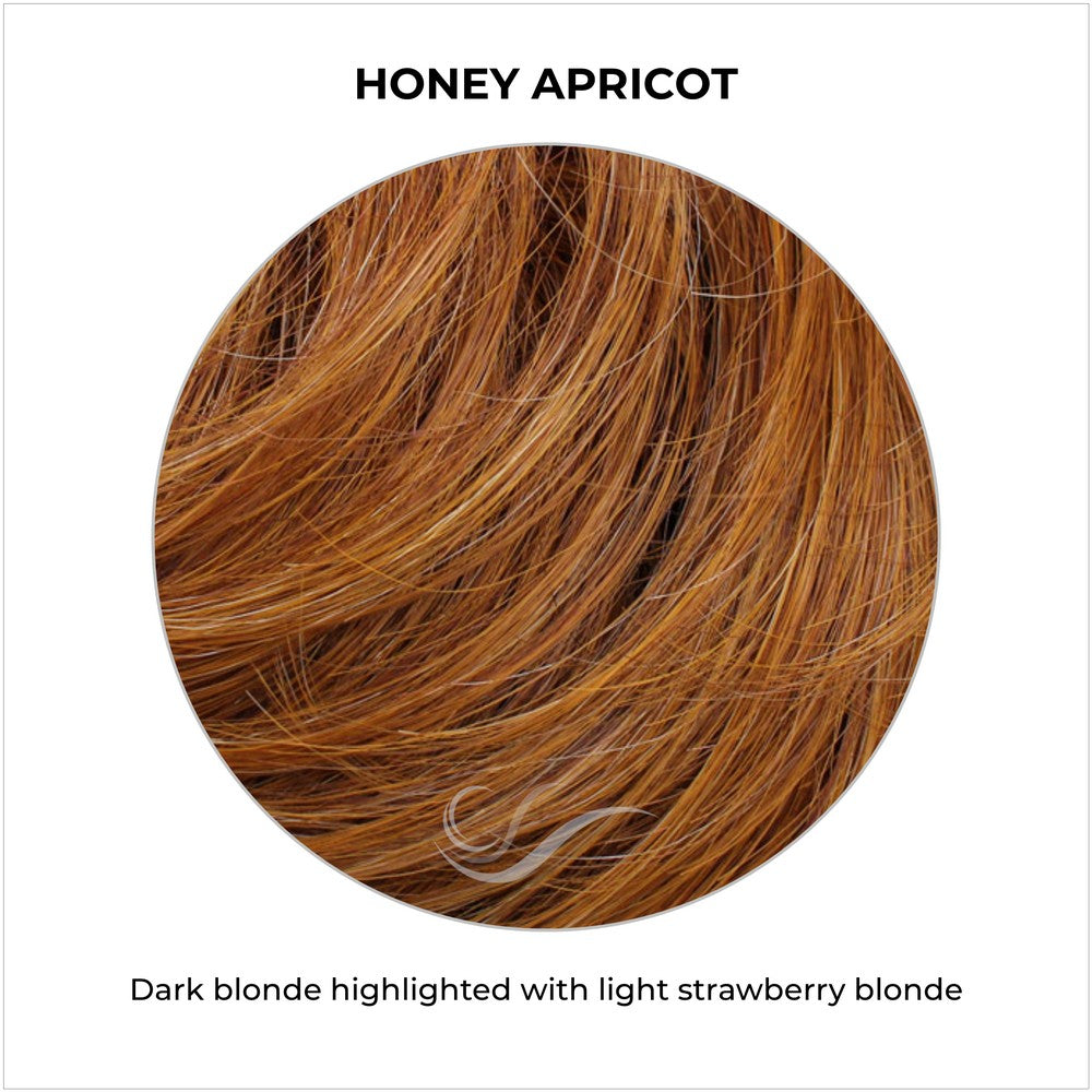 Honey Apricot-Dark blonde highlighted with light strawberry blonde