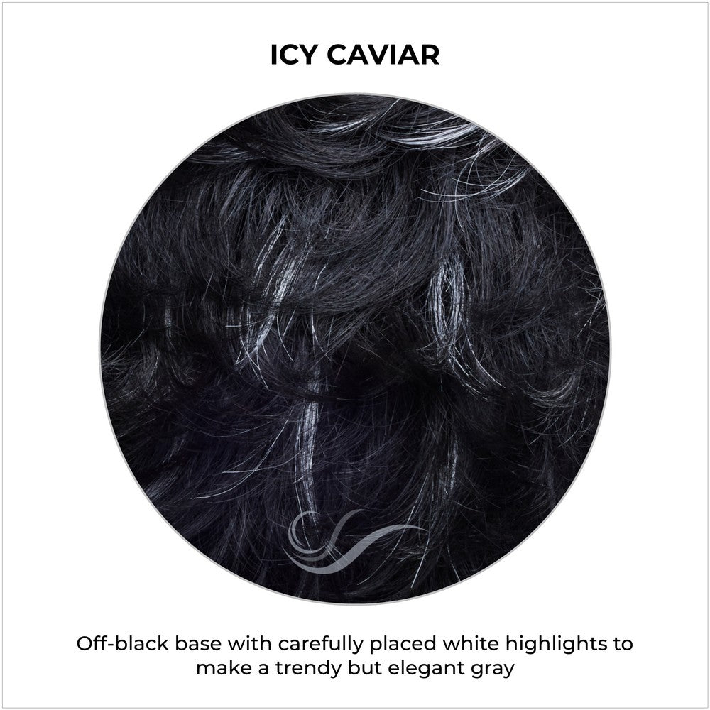 Icy Caviar-Off-black base with carefully placed white highlights to make a trendy but elegant gray