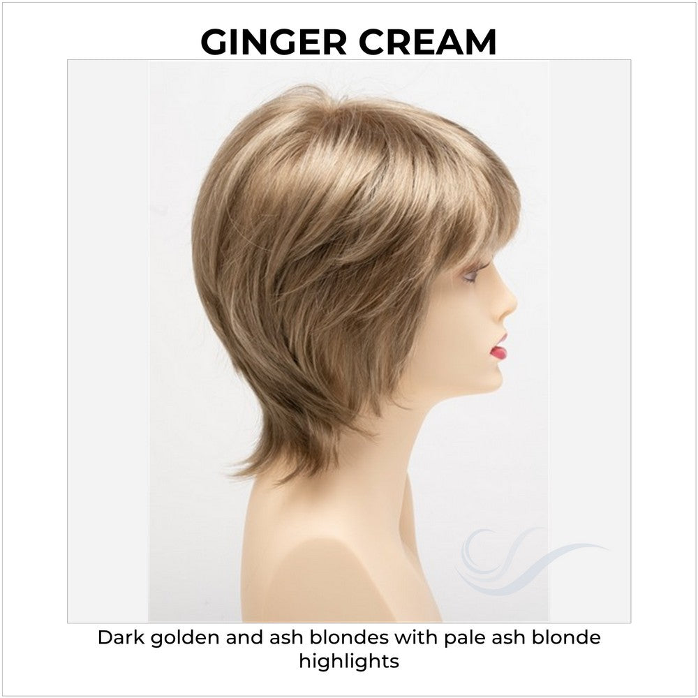 Jane by Envy in Ginger Cream-Dark golden and ash blondes with pale ash blonde highlights