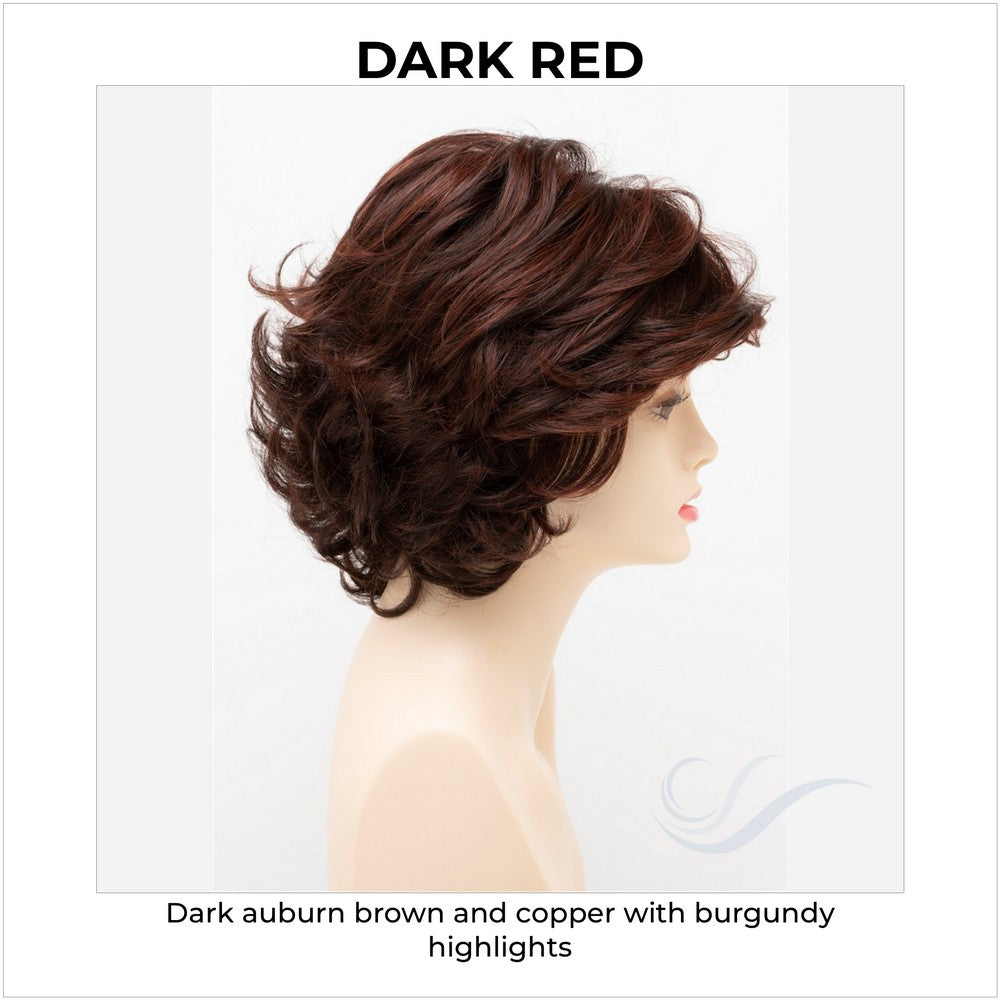 Kylie By Envy in Dark Red-Dark auburn brown and copper with burgundy highlights
