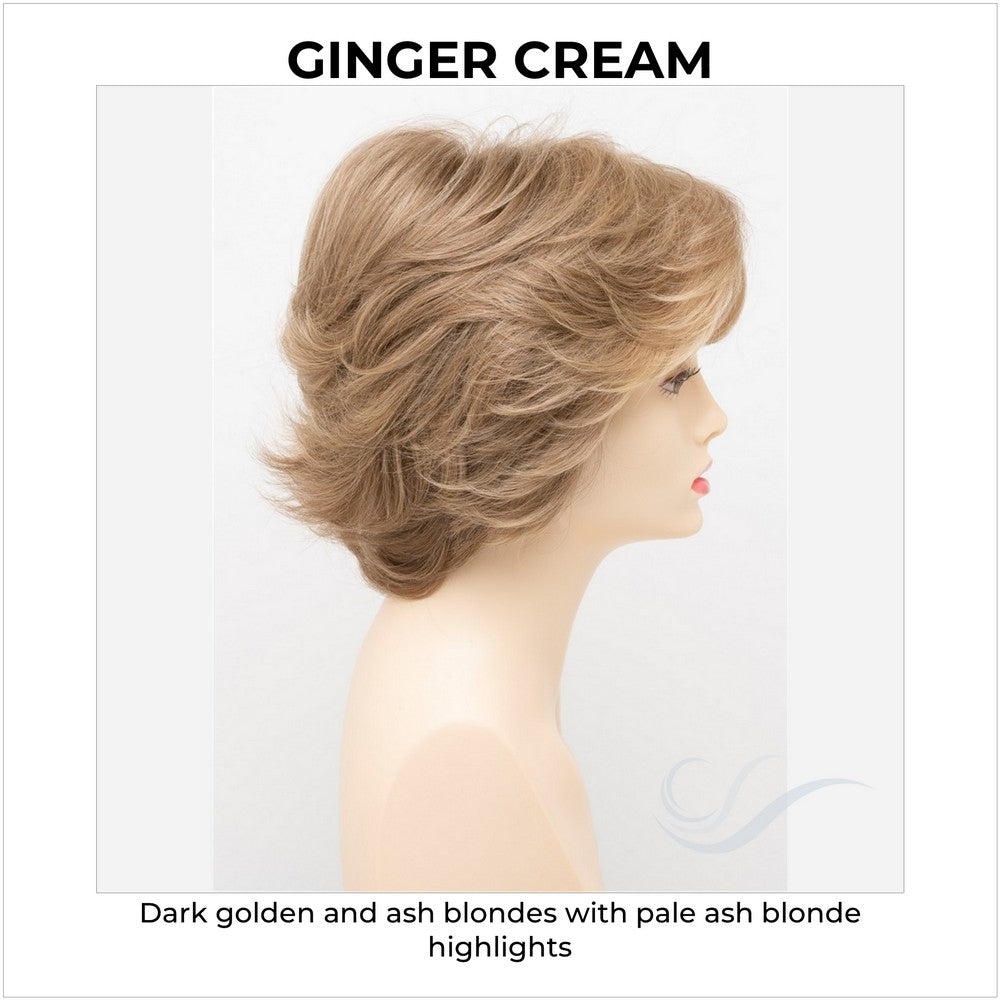 Kylie By Envy in Ginger Cream-Dark golden and ash blondes with pale ash blonde highlights