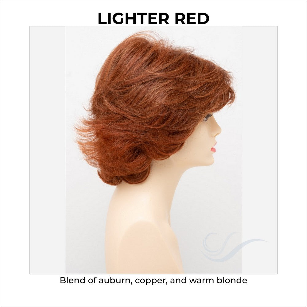 Kylie By Envy in Lighter Red-Blend of auburn, copper, and warm blonde
