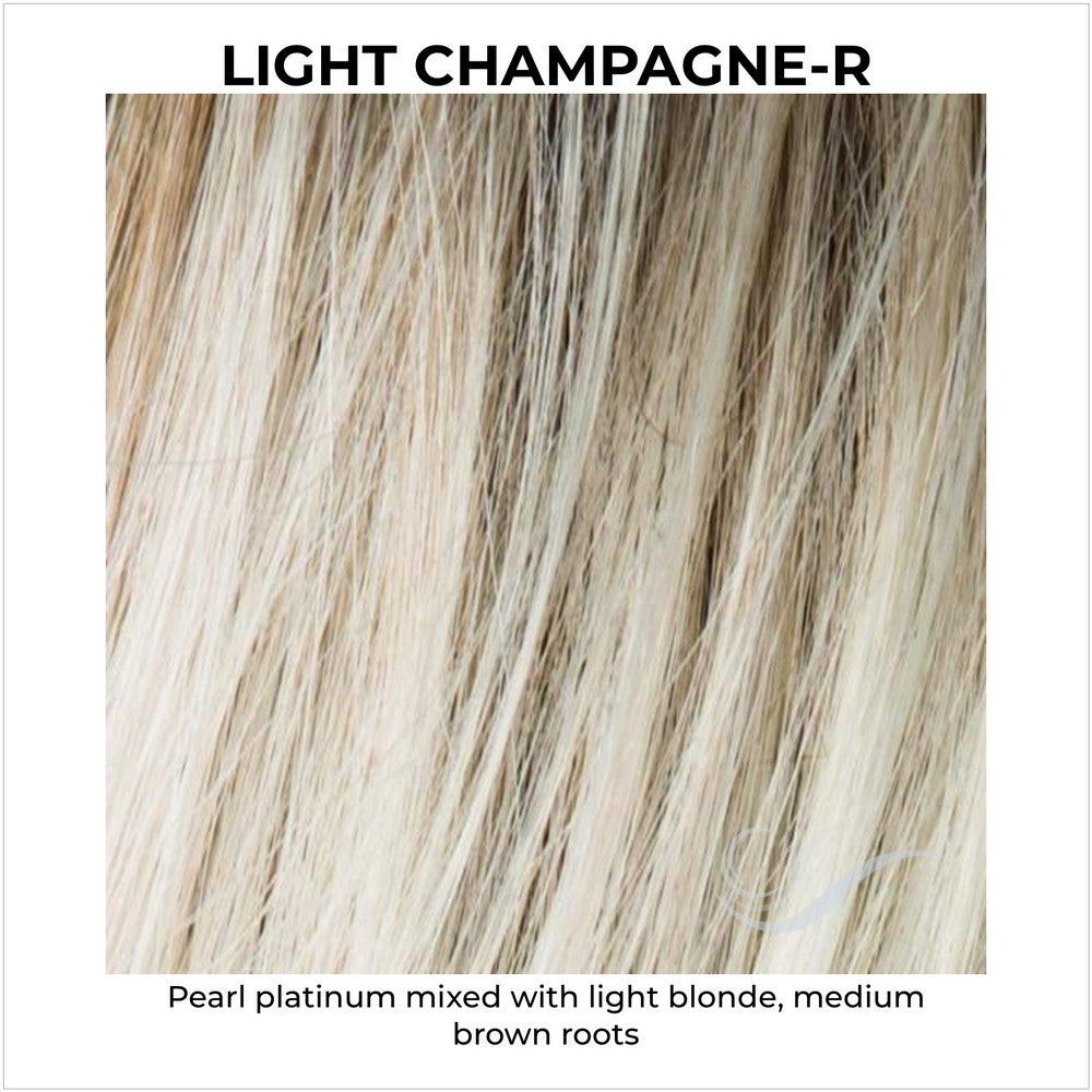 En Vogue by Ellen Wille in Light Champagne-R-Light ash blonde and pearl platinum blend with winter white and shaded roots
