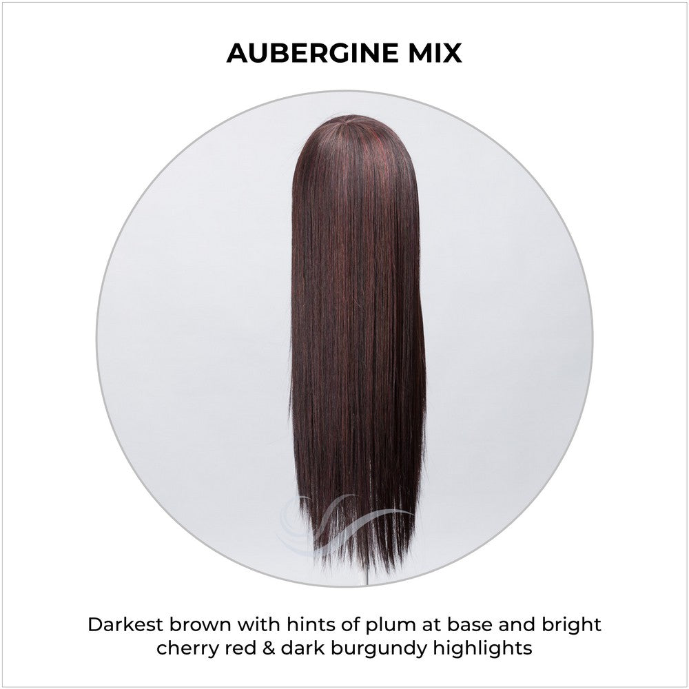 Look by Ellen Wille in Aubergine Mix-Darkest brown with hints of plum at base and bright cherry red & dark burgundy highlights