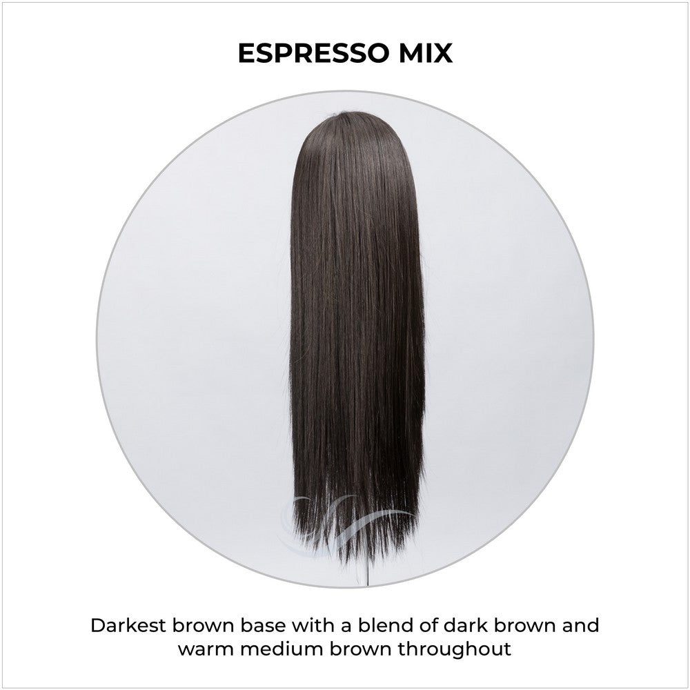 Look by Ellen Wille in Espresso Mix-Darkest brown base with a blend of dark brown and warm medium brown throughout