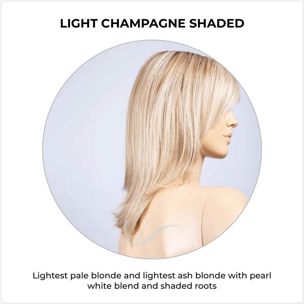 Luna by Ellen Wille in Light Champagne Shaded-Lightest pale blonde and lightest ash blonde with pearl white blend and shaded roots