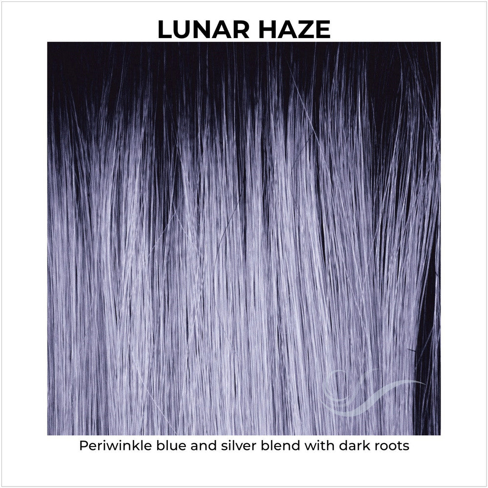 Lunar Haze-Periwinkle blue and silver blend with dark roots