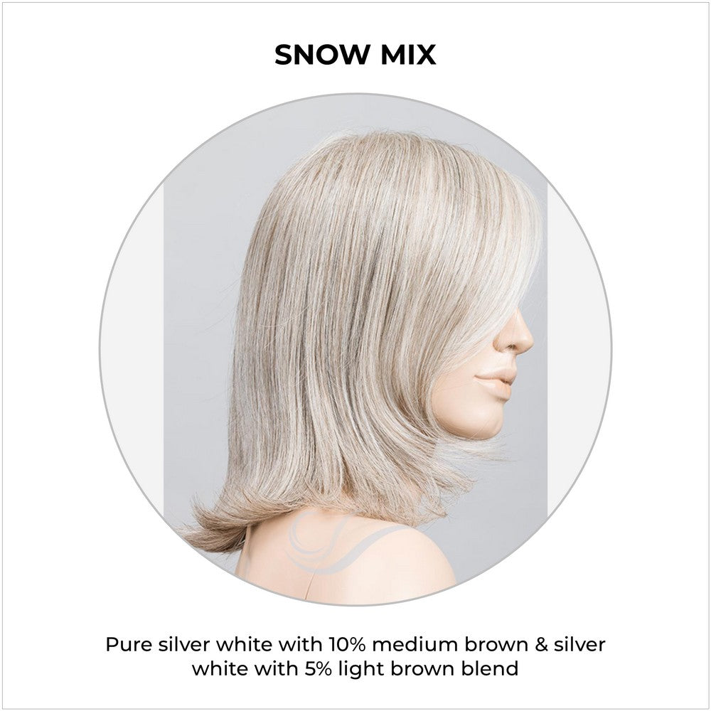 Melody by Ellen Wille in Snow Mix-Pure silver white with 10% medium brown & silver white with 5% light brown blend