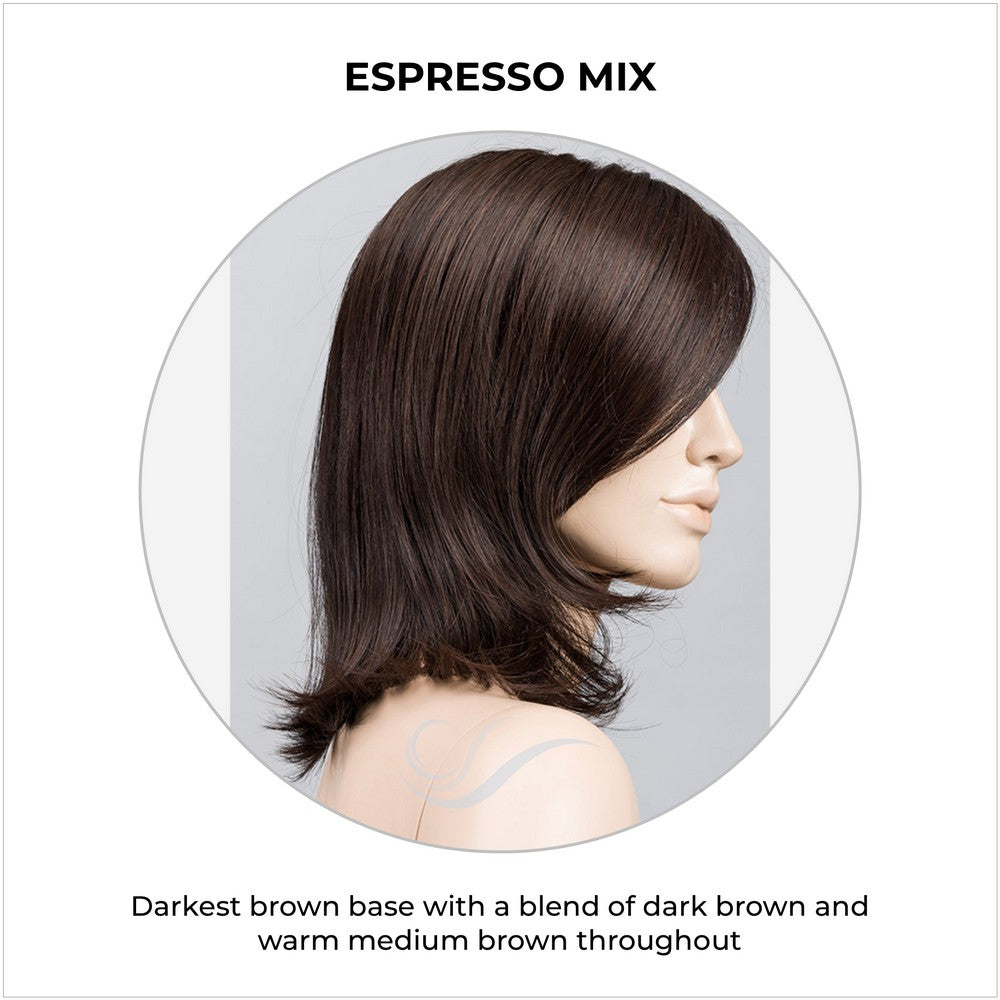 Melody Large by Ellen Wille in Espresso Mix-Darkest brown base with a blend of dark brown and warm medium brown throughout
