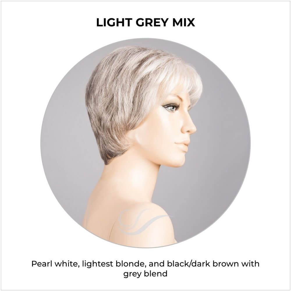 Napoli Soft by Ellen Wille in Light Grey Mix-Pearl white, lightest blonde, and black/dark brown with grey blend