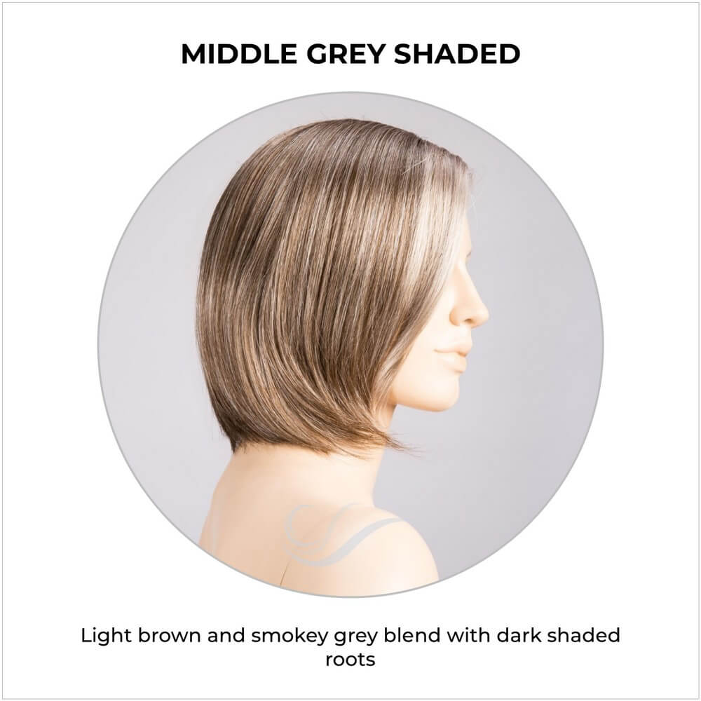 Narano by Ellen Wille in Middle Grey Shaded-Light brown and smokey grey blend with dark shaded roots