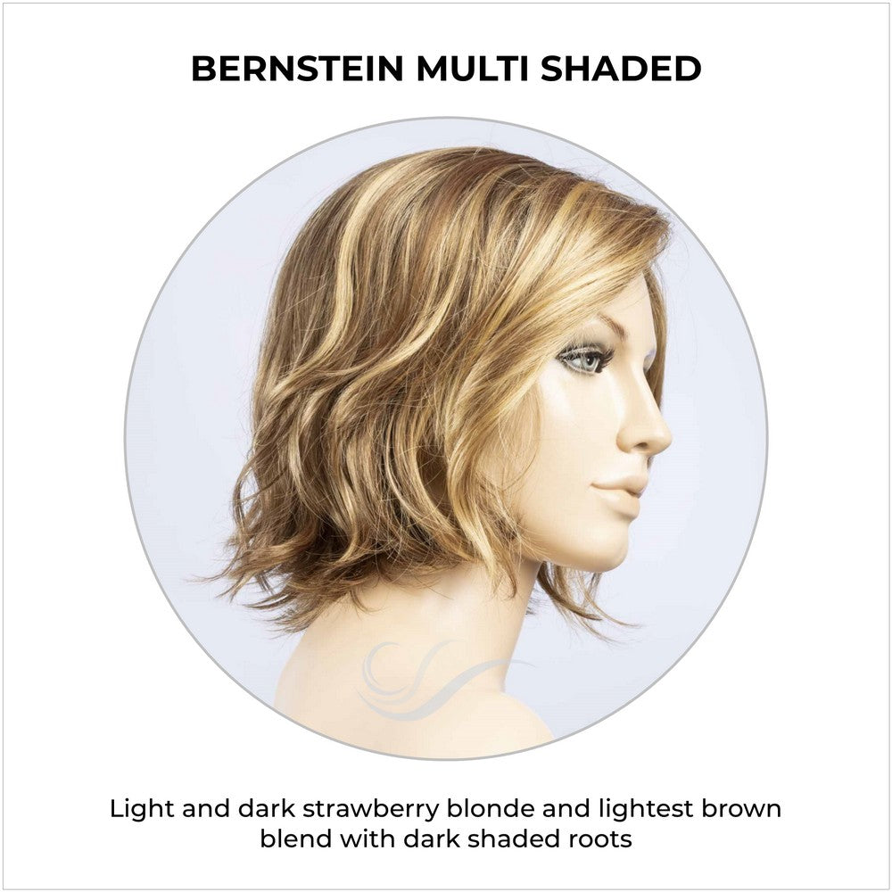 Nola by Ellen Wille in Bernstein Multi Shaded-Light and dark strawberry blonde and lightest brown blend with dark shaded roots