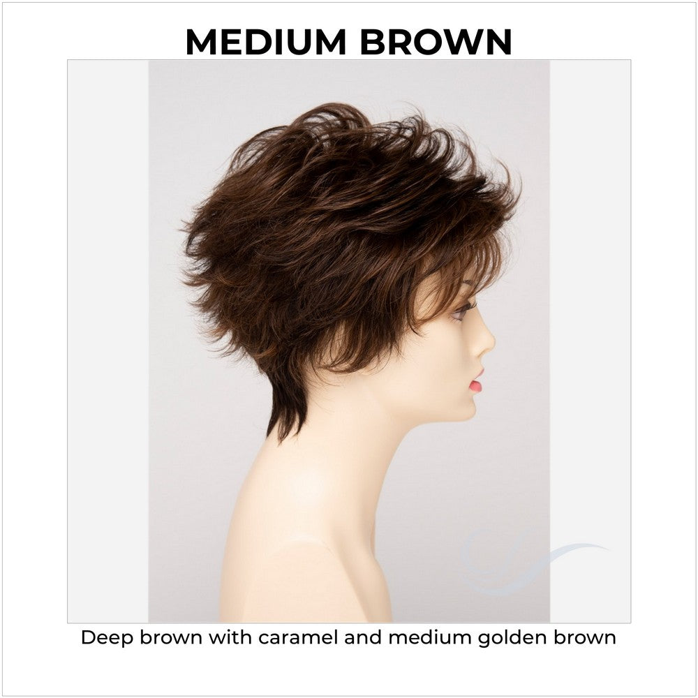 Olivia By Envy in Medium Brown-Deep brown with caramel and medium golden brown