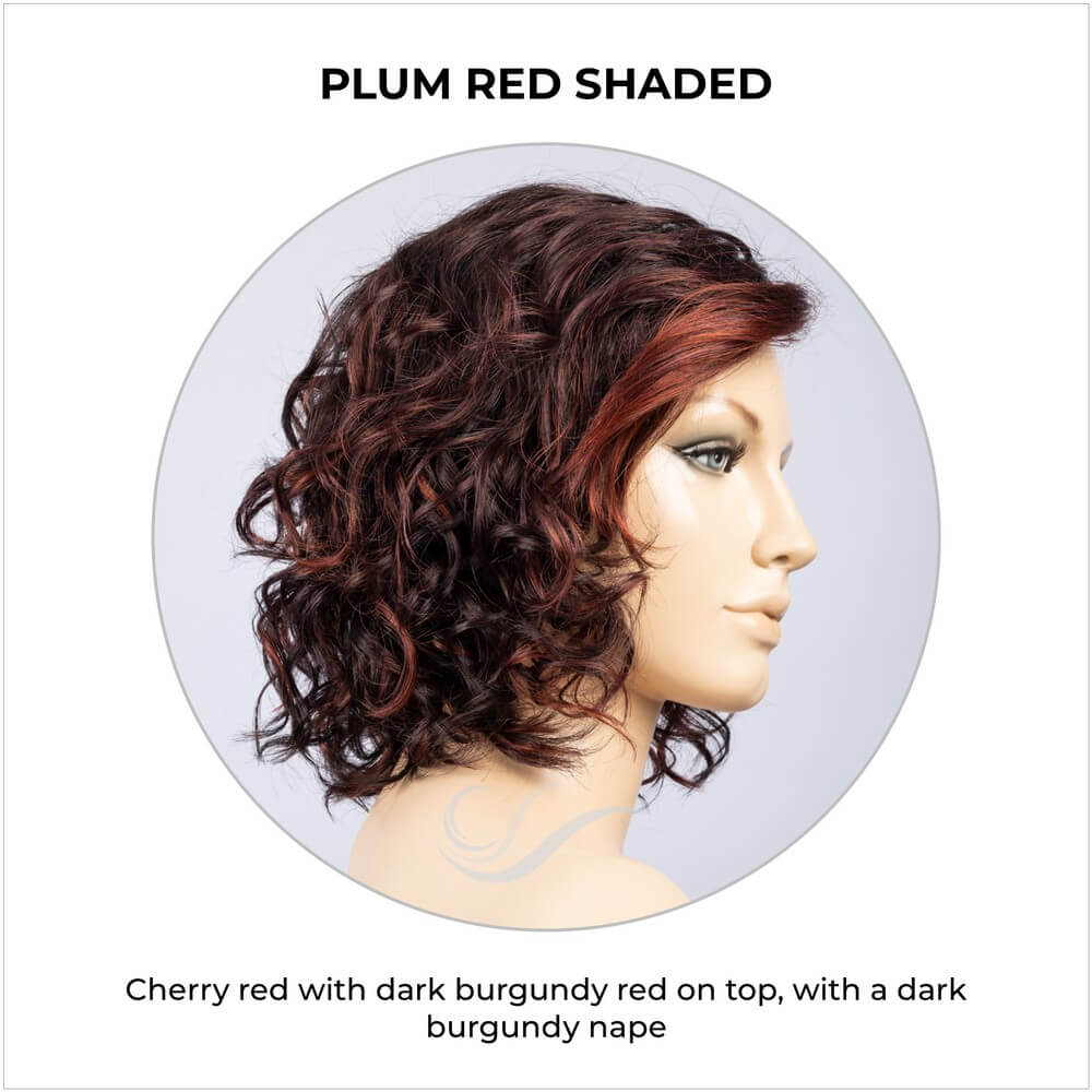 Onda by Ellen Wille in Plum Red Shaded-Cherry red with dark burgundy red on top, with a dark burgundy nape