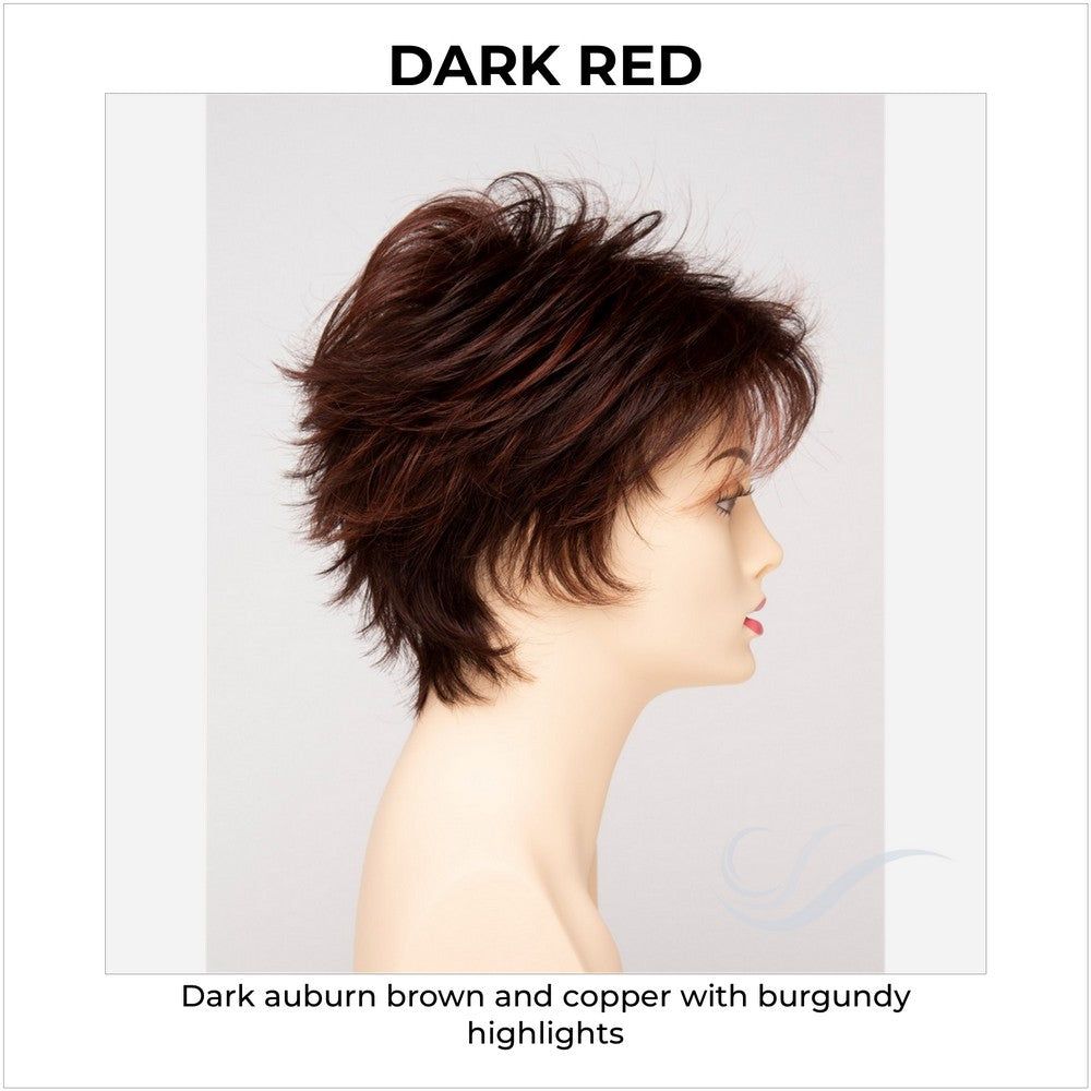 Ophelia By Envy in Dark Red-Dark auburn brown and copper with burgundy highlights