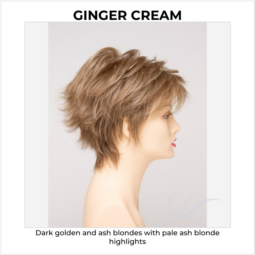 Ophelia By Envy in Ginger Cream-Dark golden and ash blondes with pale ash blonde highlights