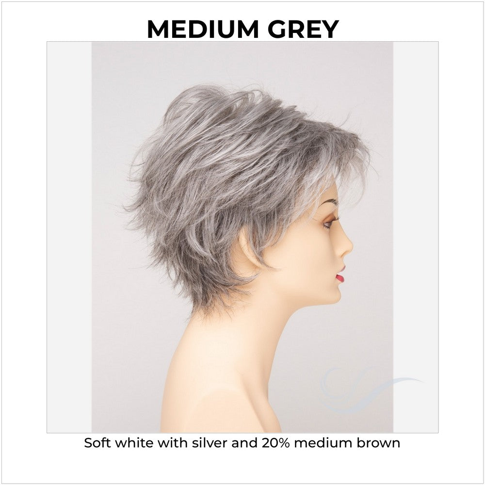 Ophelia By Envy in Medium Grey-Soft white with silver and 20% medium brown