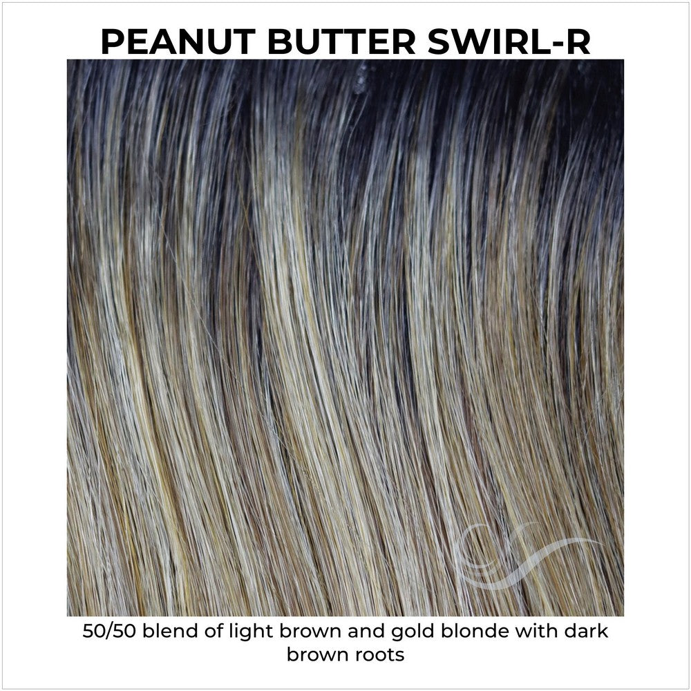 Peanut Butter Swirl-R-50/50 blend of light brown and gold blonde with dark brown roots