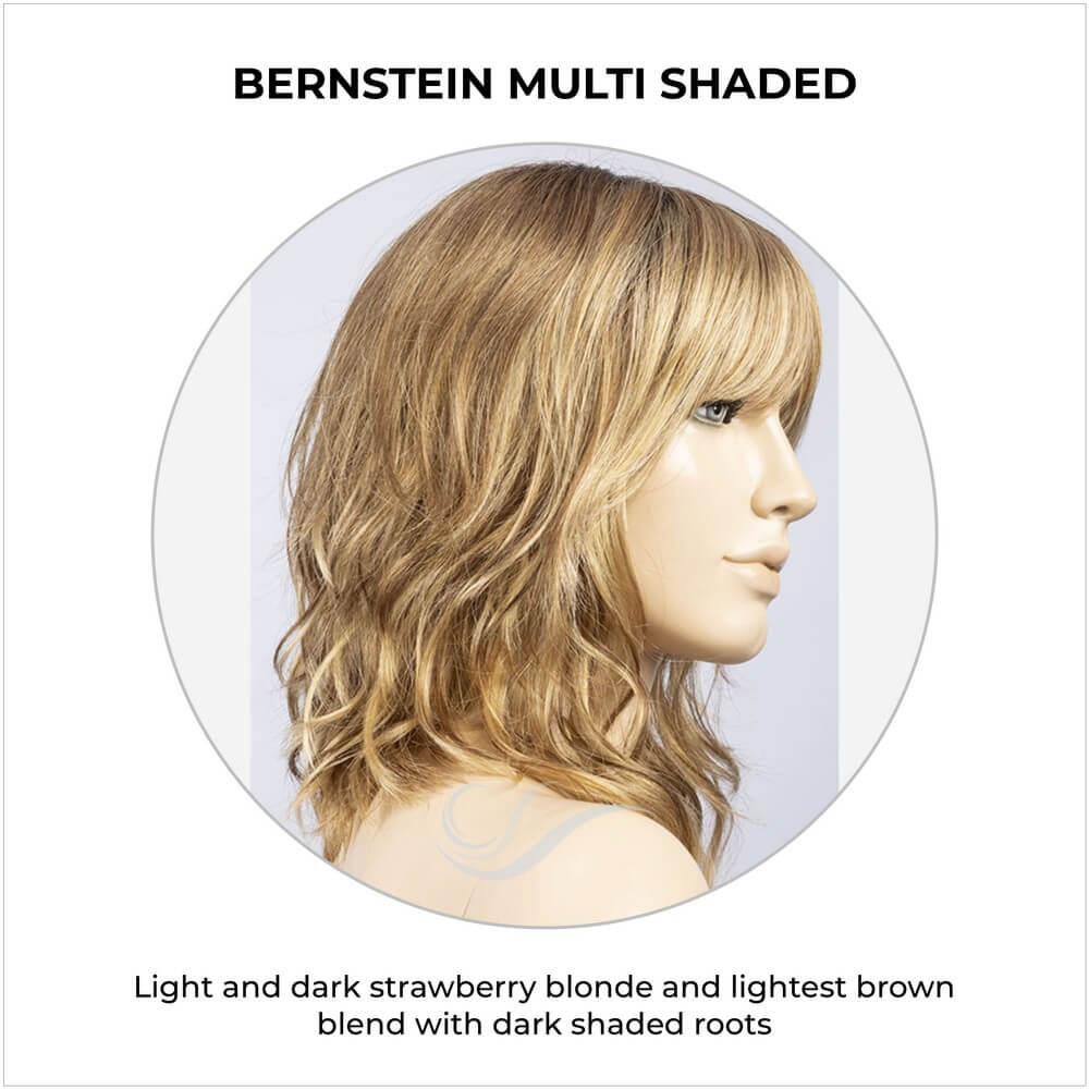 Perla by Ellen Wille in Bernstein Multi Shaded-Light and dark strawberry blonde and lightest brown blend with dark shaded roots
