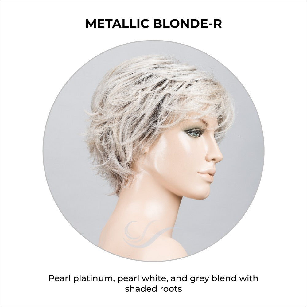 Relax Large by Ellen Wille in Metallic Blonde-R-Pearl platinum, pearl white, and grey blend with shaded roots