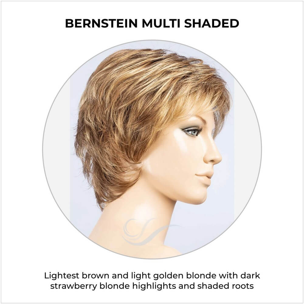 Rica by Ellen Wille in Bernstein Multi Shaded-Lightest brown and light golden blonde with dark strawberry blonde highlights and shaded roots