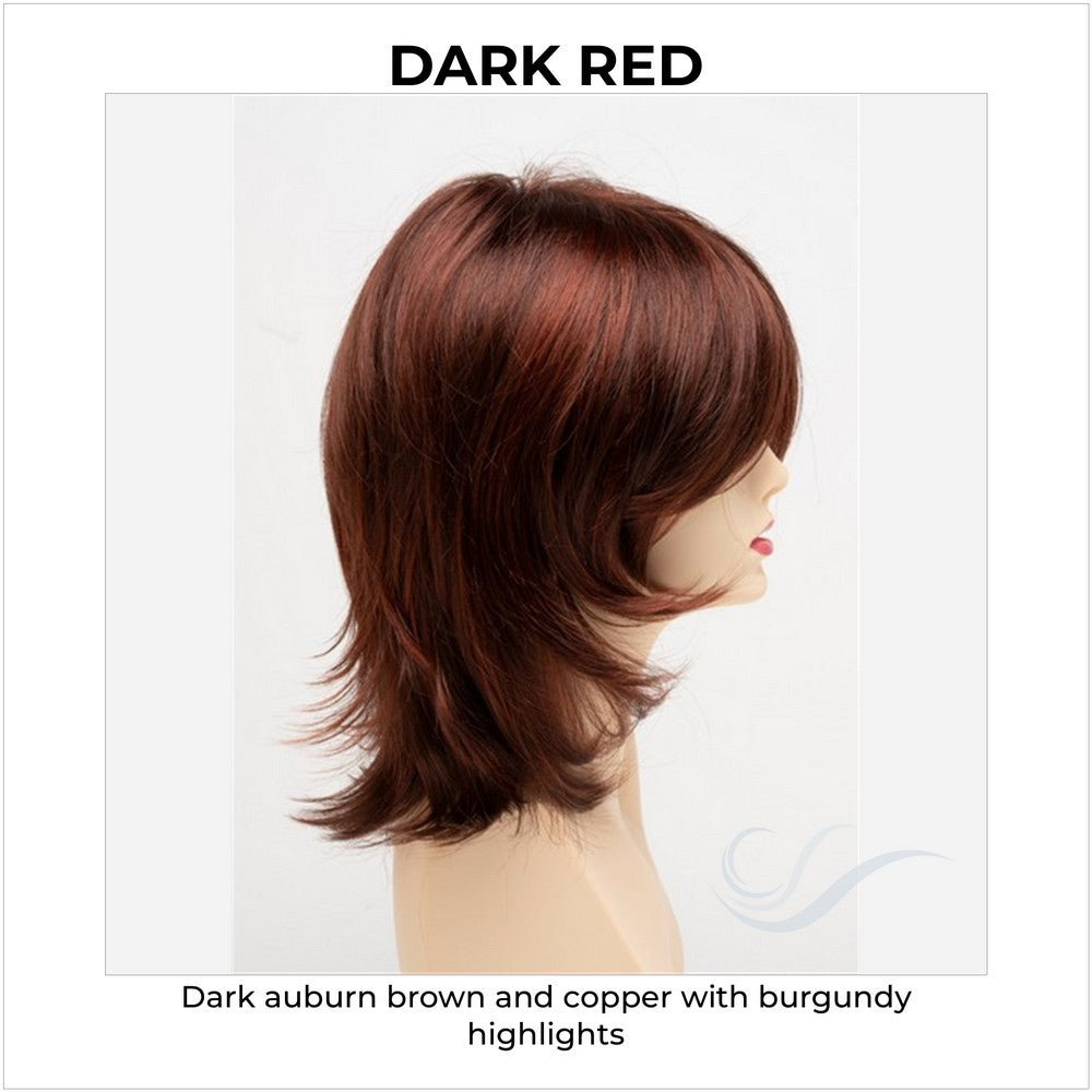 Rose by Envy in Dark Red-Dark auburn brown and copper with burgundy highlights