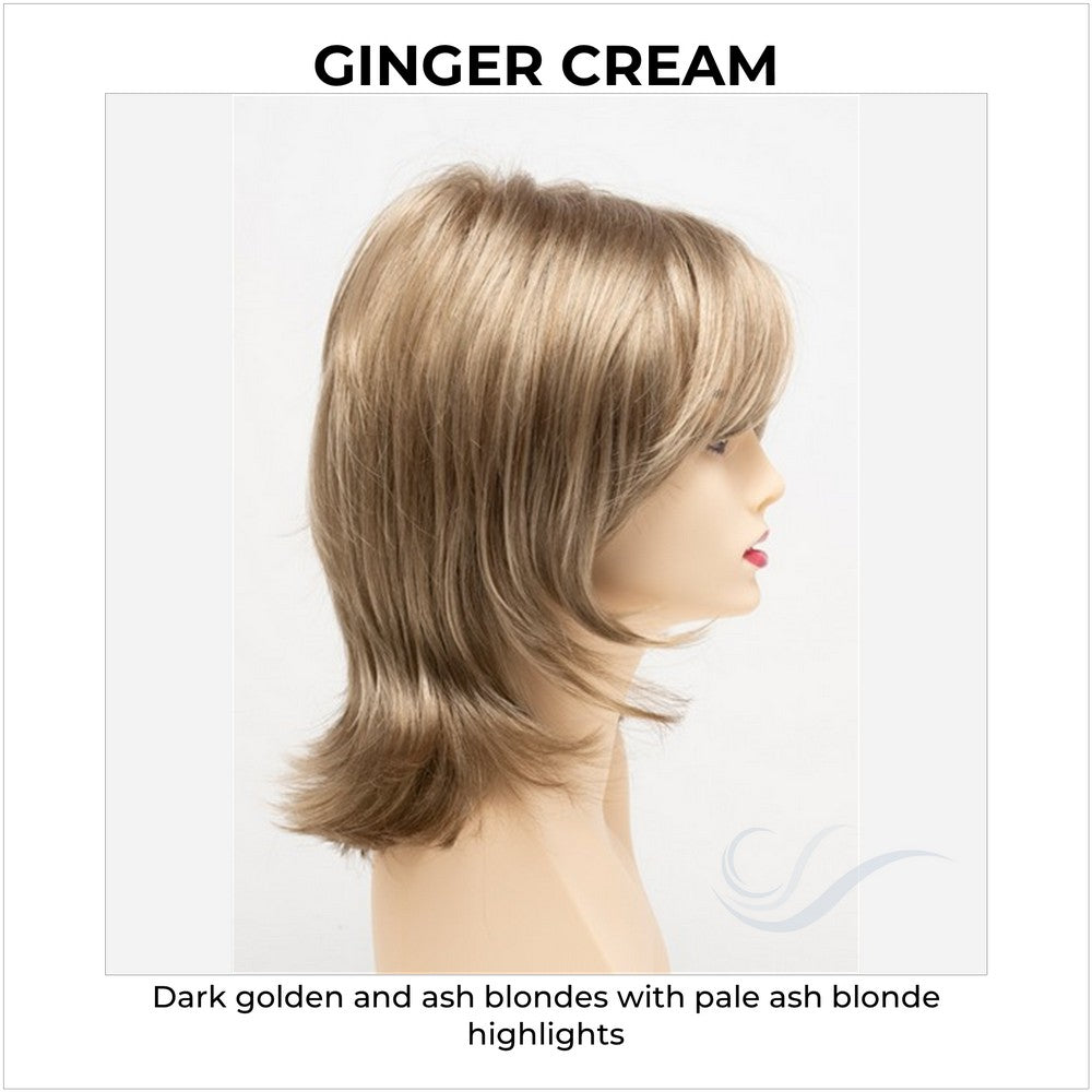 Rose by Envy in Ginger Cream-Dark golden and ash blondes with pale ash blonde highlights