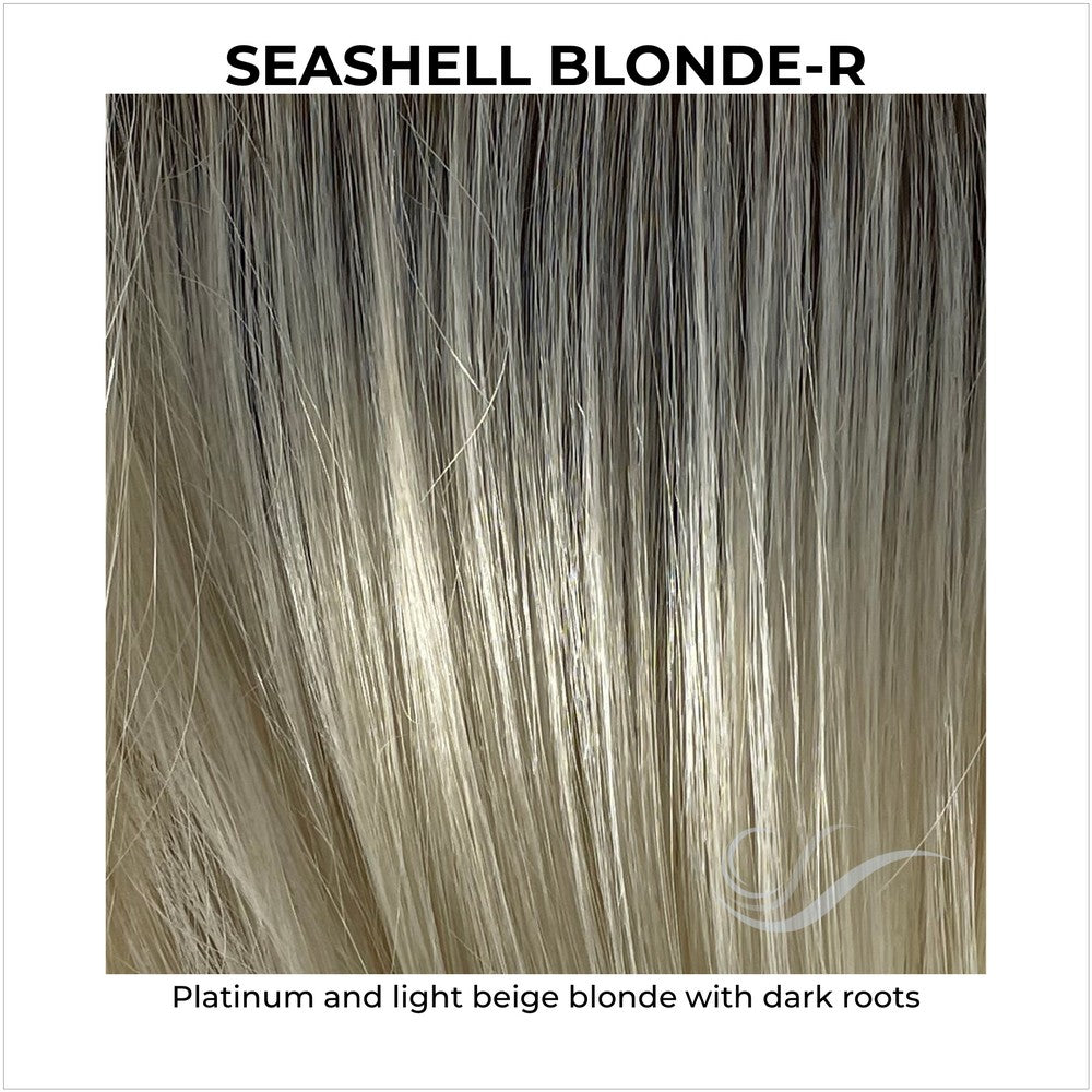 Seashell Blonde-R-Platinum and beige blonde with dark roots