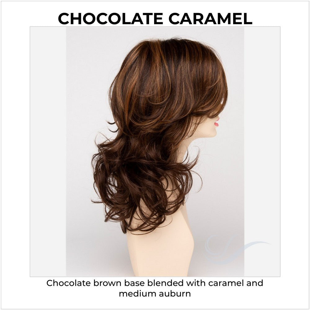 Selena By Envy in Chocolate Caramel-Chocolate brown base blended with caramel and medium auburn