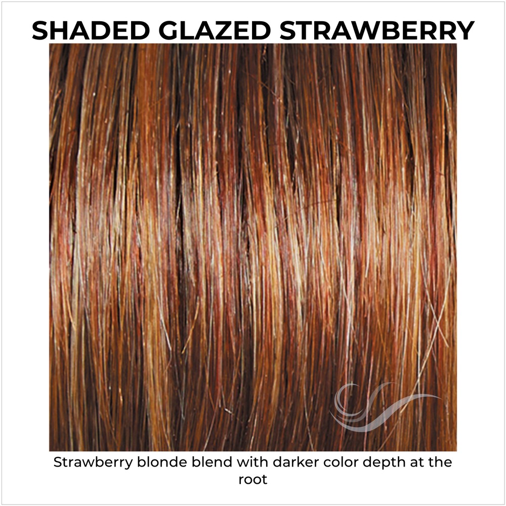 Shaded Glazed Strawberry (SS29)-Strawberry blonde blend with darker color depth at the root