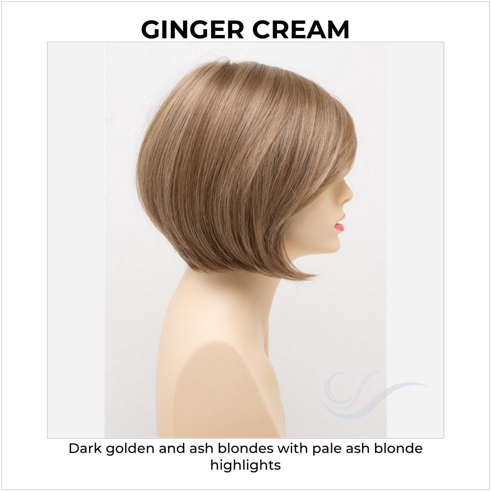 Shyla By Envy in Ginger Cream-Dark golden and ash blondes with pale ash blonde highlights