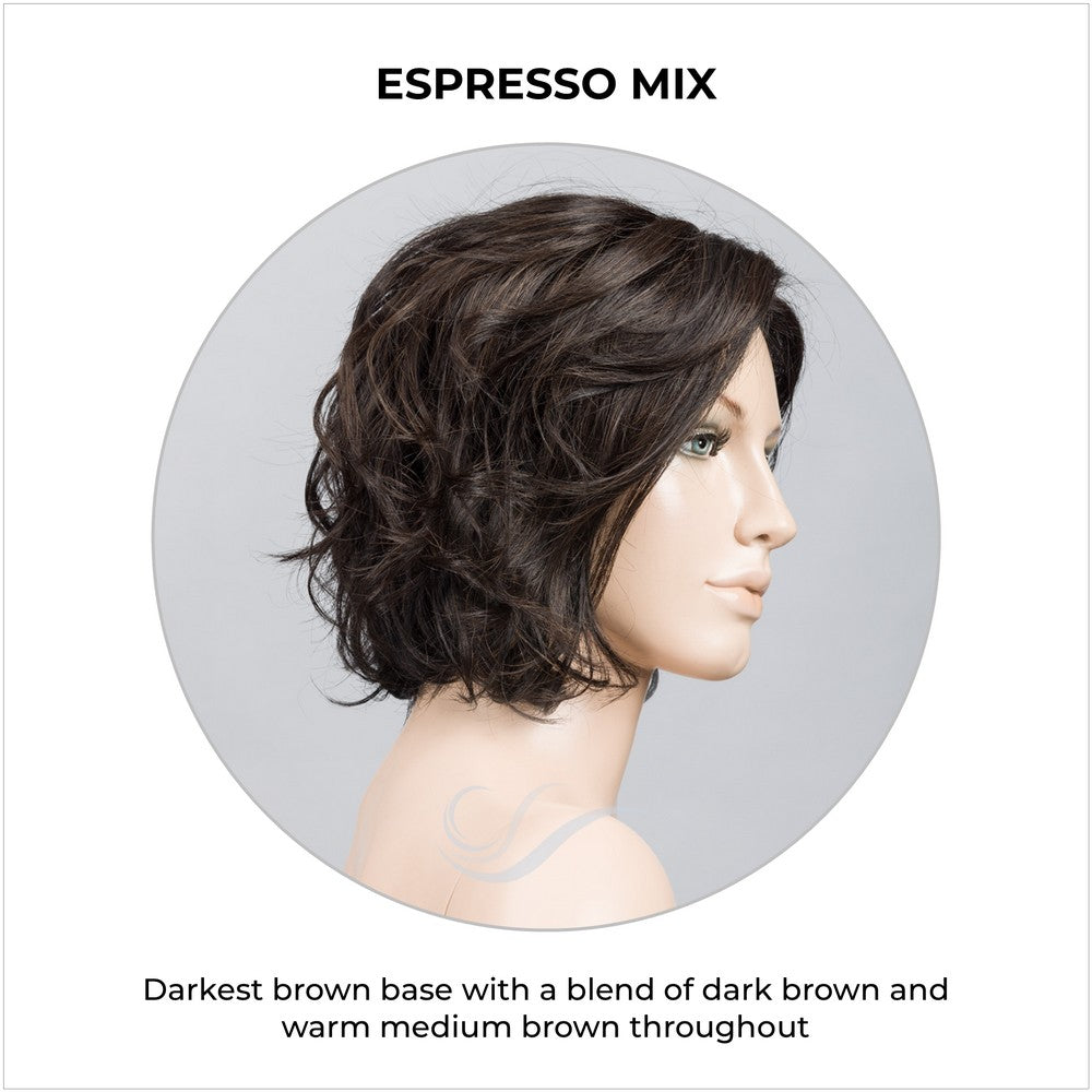 Sound by Ellen Wille in Espresso Mix-Darkest brown base with a blend of dark brown and warm medium brown throughout