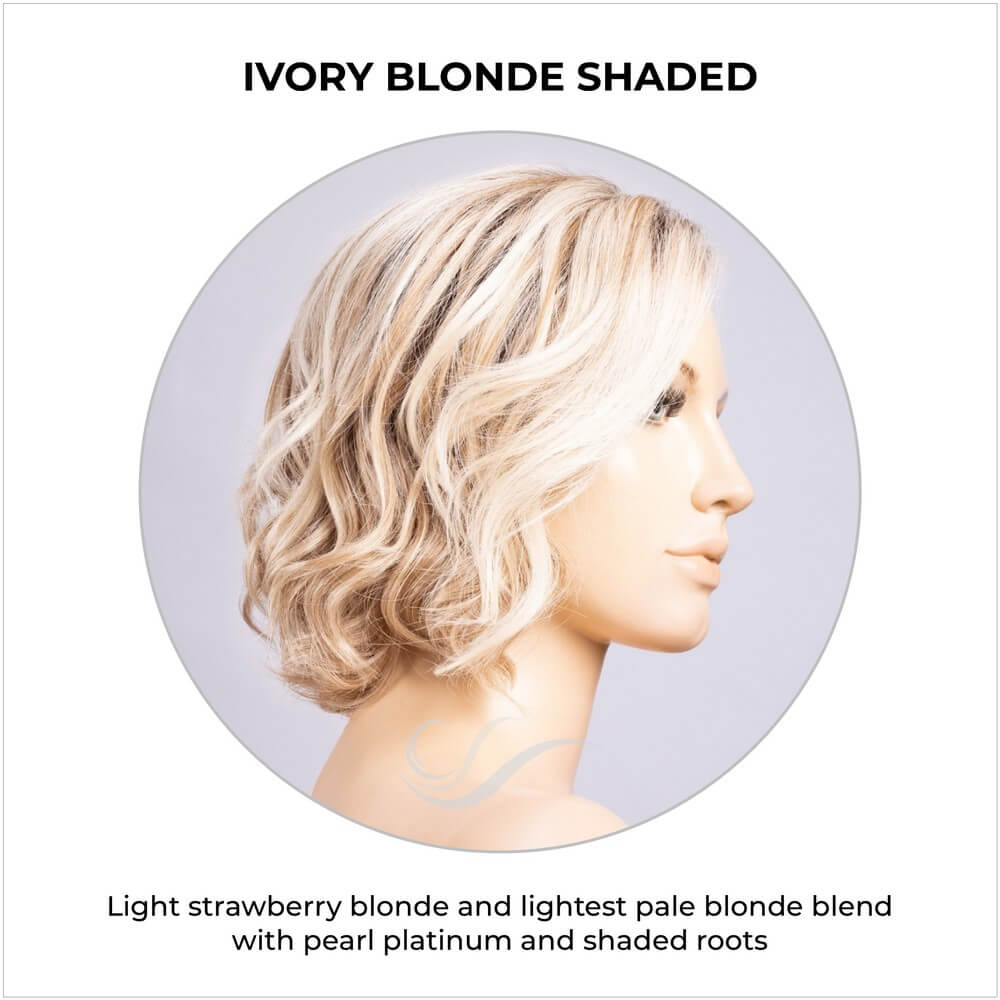 Stella by Ellen Wille in Ivory Blonde Shaded-Light strawberry blonde and lightest pale blonde blend with pearl platinum and shaded roots