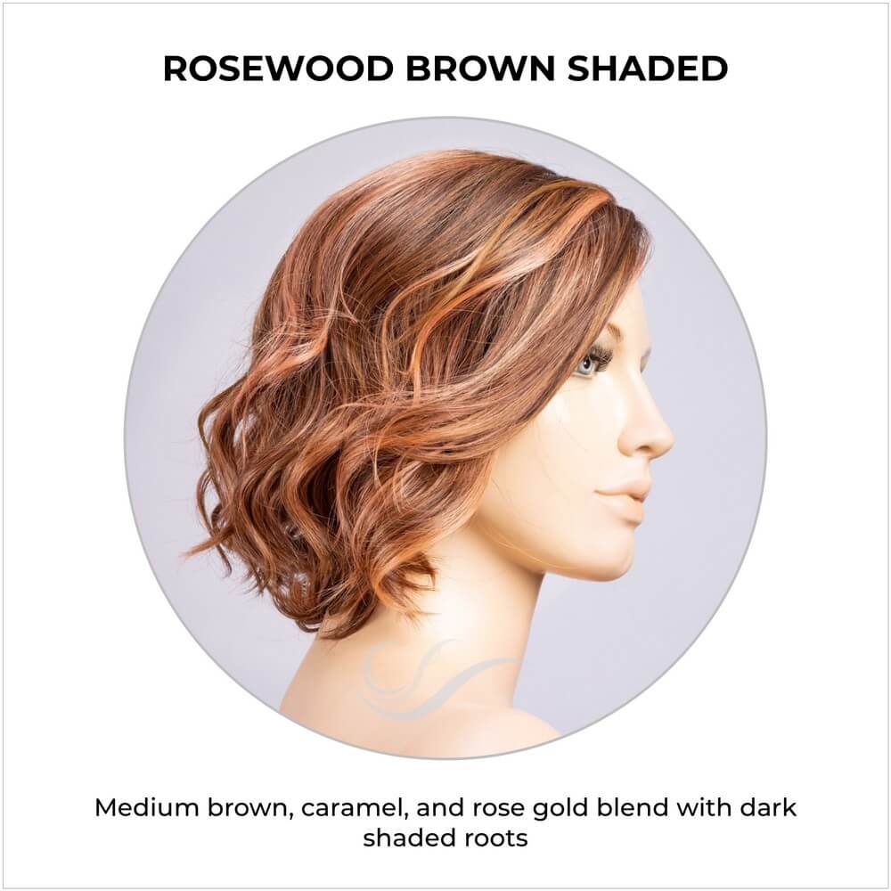 Stella by Ellen Wille in Rosewood Brown Shaded-Medium brown, caramel, and rose gold blend with dark shaded roots