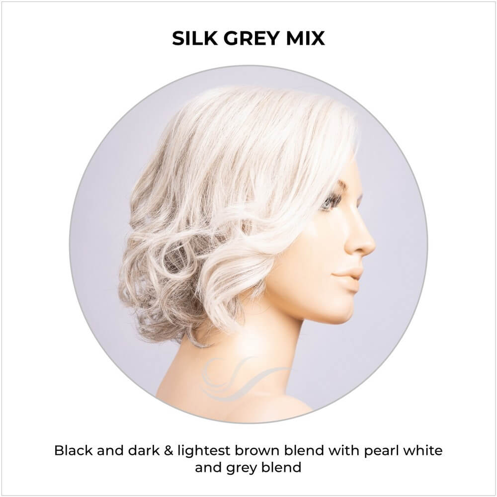 Stella by Ellen Wille in Silk Grey Mix-Black and dark & lightest brown blend with pearl white and grey blend
