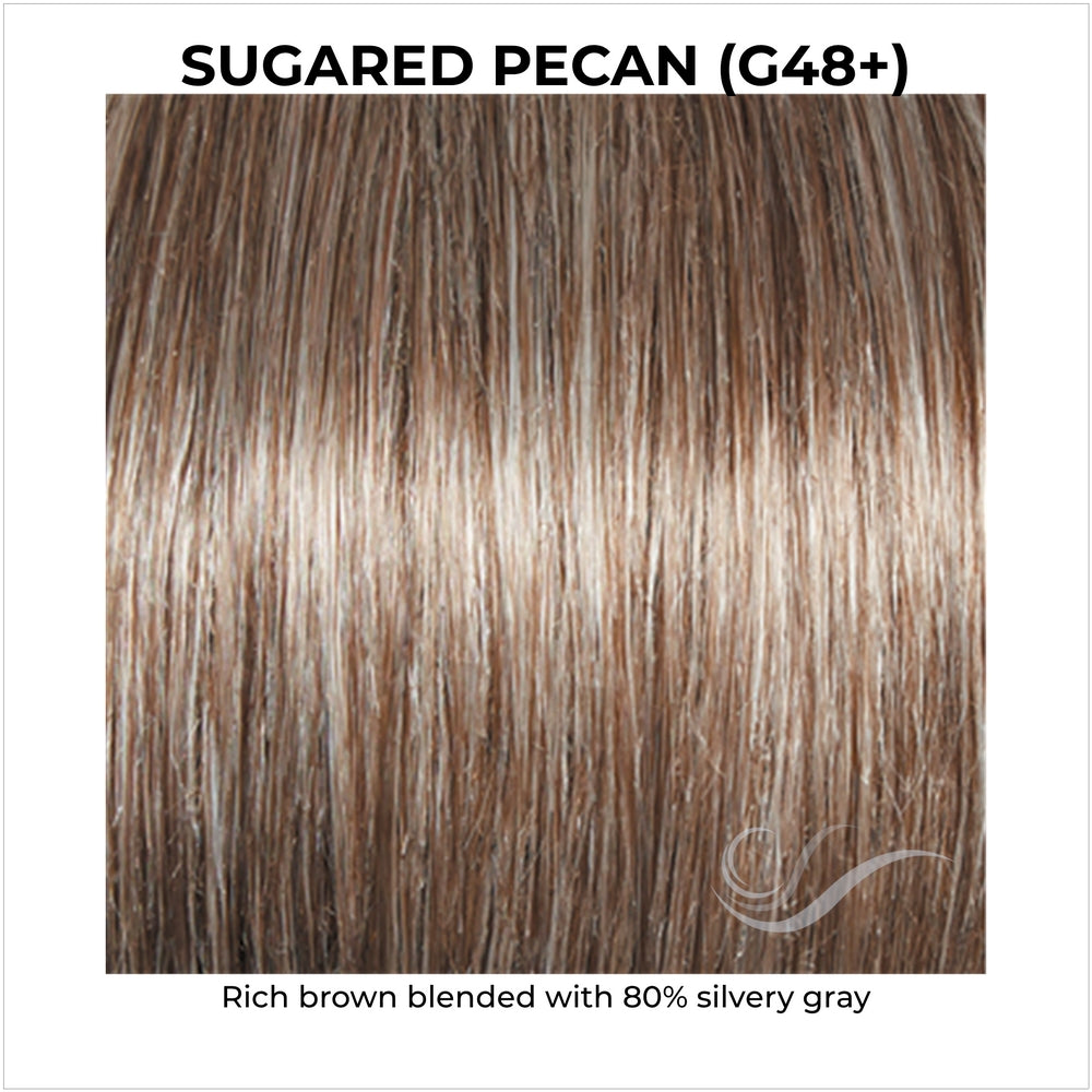Sugared Pecan (G48+)-Rich brown blended with 80% silvery gray