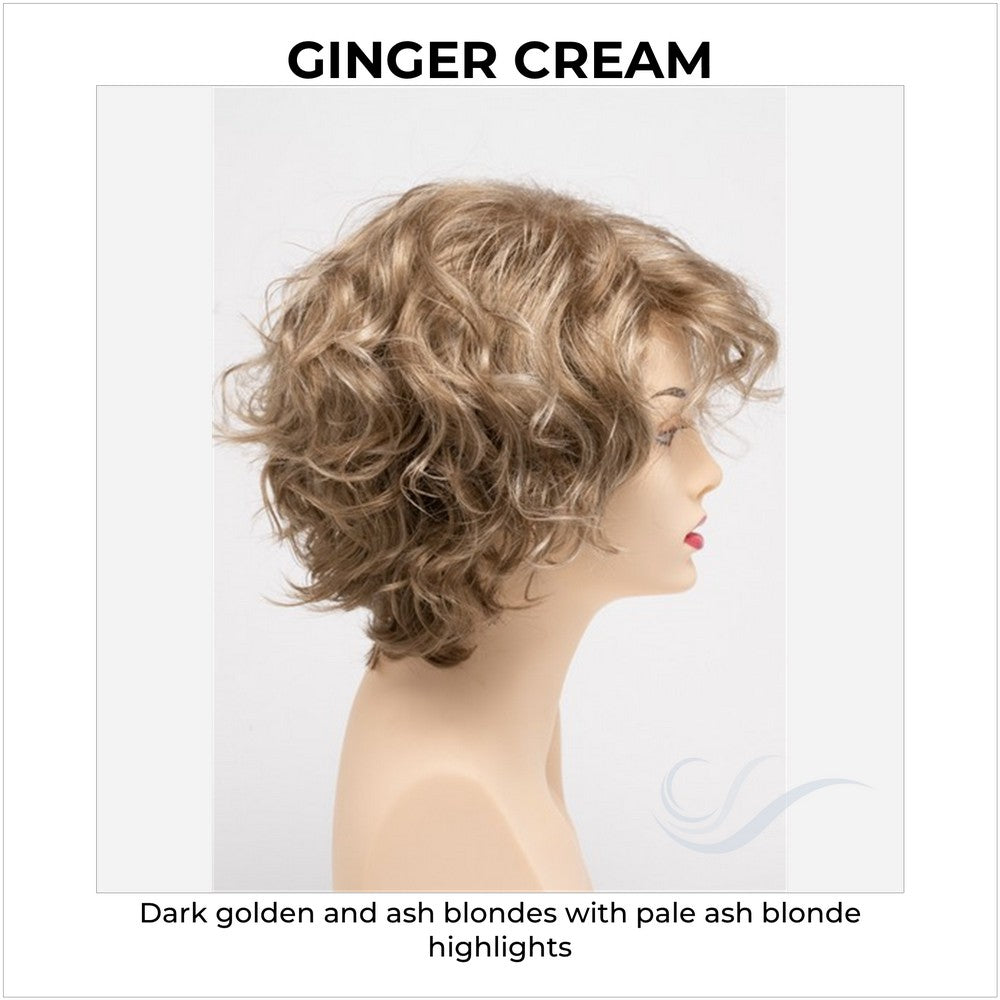 Suzi by Envy in Ginger Cream-Dark golden and ash blondes with pale ash blonde highlights