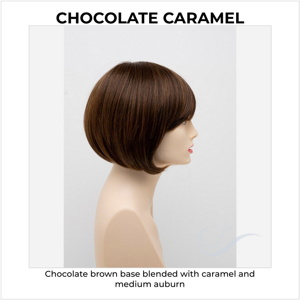 Tandi By Envy in Chocolate Caramel-Chocolate brown base blended with caramel and medium auburn