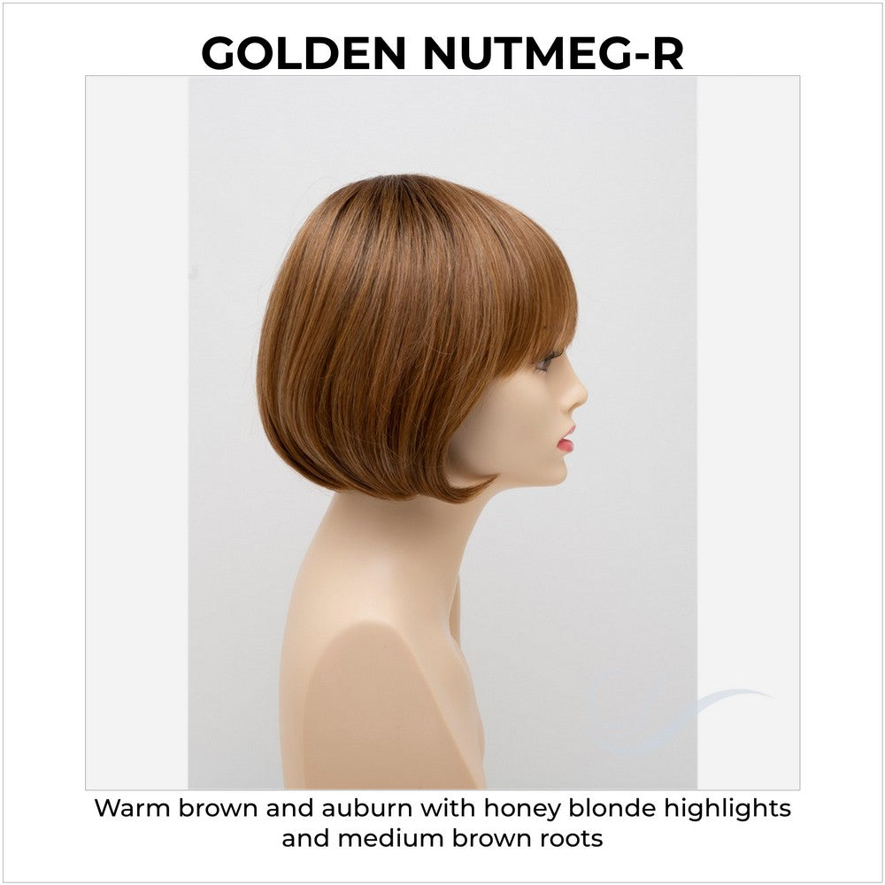Tandi By Envy in Golden Nutmeg-R-Warm brown and auburn with honey blonde highlights and medium brown roots