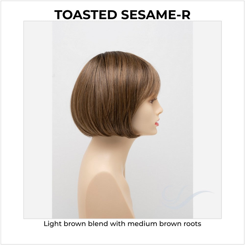 Tandi By Envy in Toasted Sesame-R-Light brown blend with medium brown roots